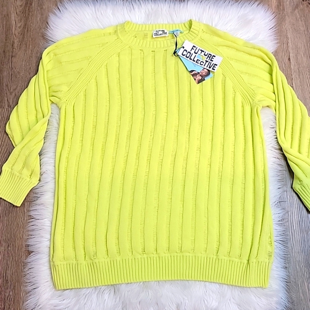 🎯Future Collective × Gabriella Karefa Johnson | Yellow Slouchy Knit Sweater